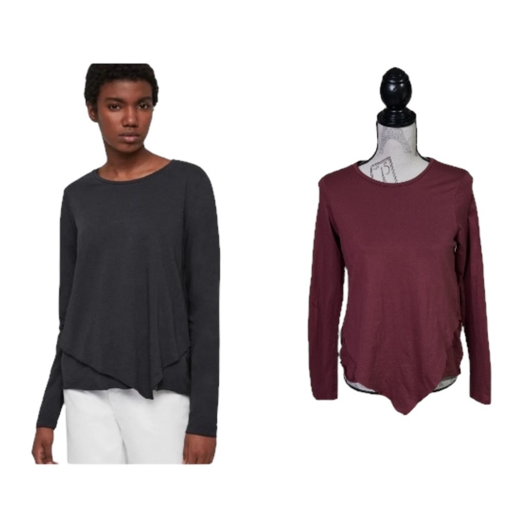 All Saints Daisy M Asymptomatic Hem Long Sleeve Top
